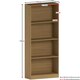 image 3 of Vida Designs Cambridge 4 Tier Large Bookcase Display Storage, Oak