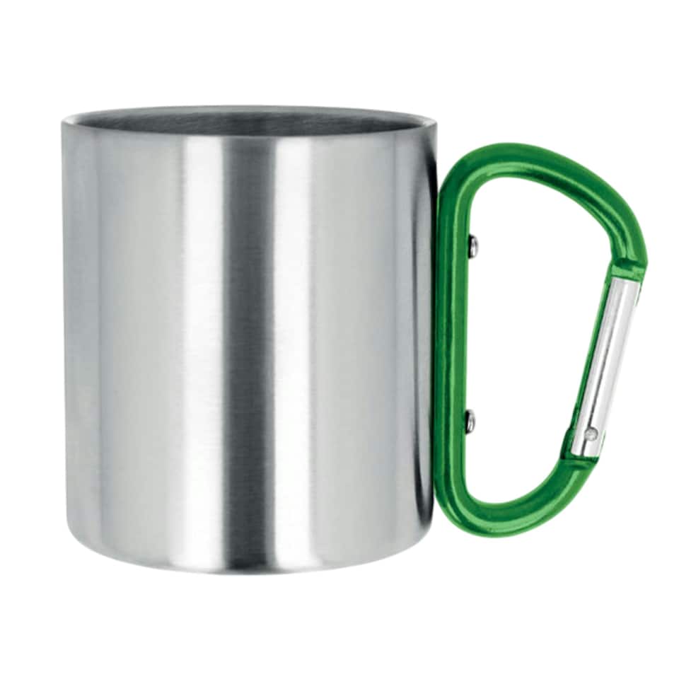 image 1 of MidOcean Trumbo Metal Carabiner Clip Mug - Green - One Size