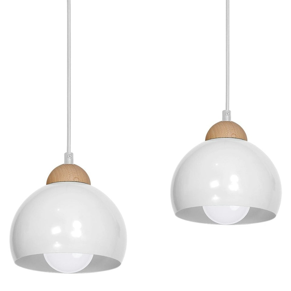 image 1 of Milagro Pendant Lamp Dama White 3XE27
