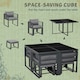 image 3 of Outsunny 8 Seater Aluminium  Garden Dining Cube Set with 4 Chairs