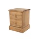 image 3 of Cotswold 2 Drawer Bedside Cabinet - Antique Waxed Pine, Traditional Rustic Country Design | Brown | Antique Waxed Pine | One Size | 1