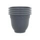 image 4 of Bell Pot 4x 36cm Round Plastic Garden Planter Orange