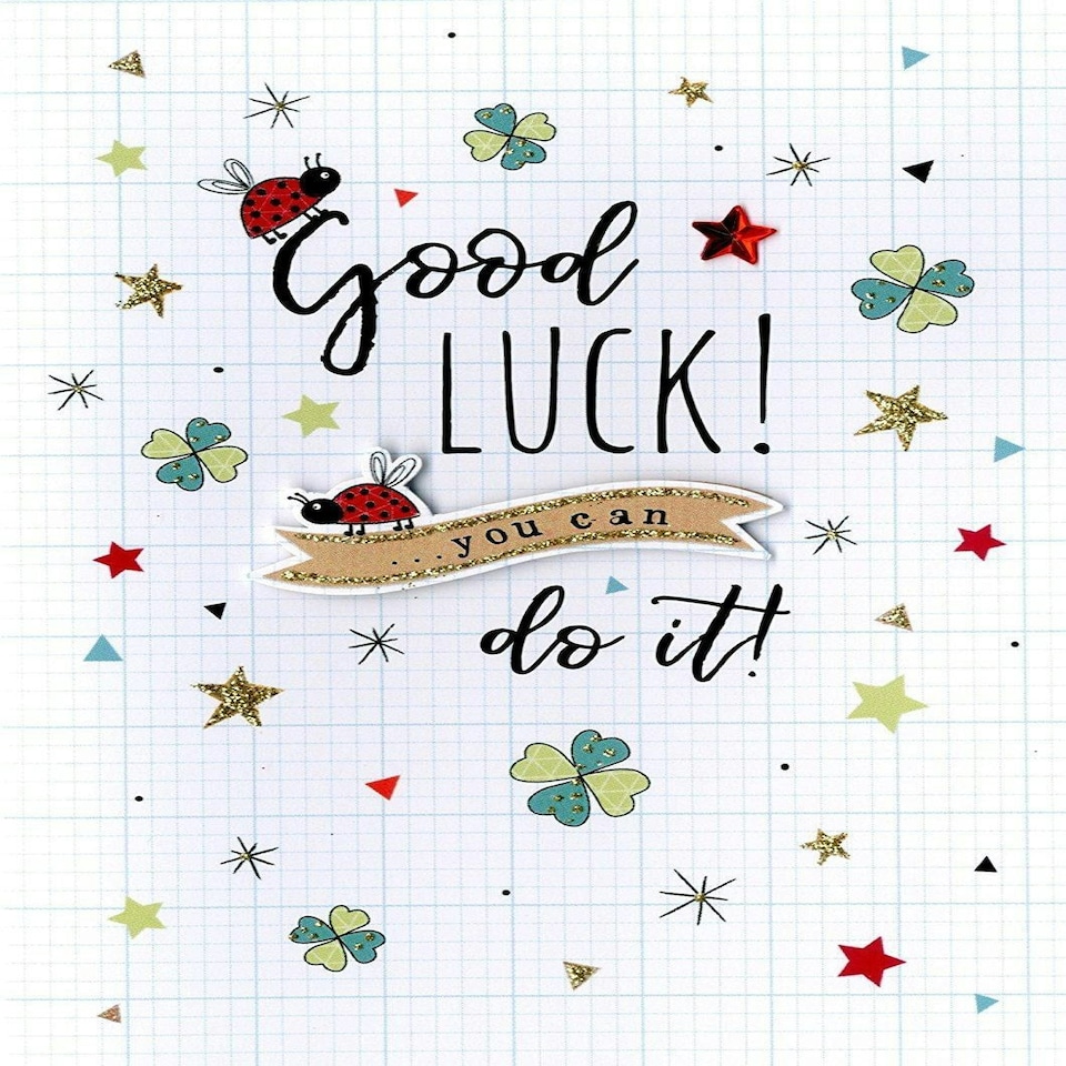 image 1 of Good Luck You Can Do It Greeting Card Second Nature Just To Say Cards