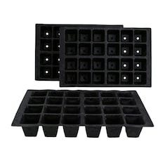 24 Cell Plant Trays Bedding Plant Pack Plastic Inserts Seed Tray Pots - 3 Trays