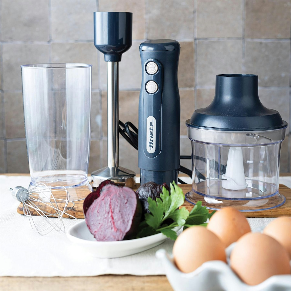 image 1 of Ariete ARPK49 Breakfast Line Table Blender & Hand Blender Set, Grey