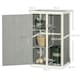 image 7 of Outsunny Garden Shed Outdoor Tool Storage w/ 2 Shelve 75 x 56 x115cm Grey