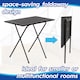 image 3 of Harbour Housewares Wooden Folding Desk & Chair Set - All Black | Black | All Black
