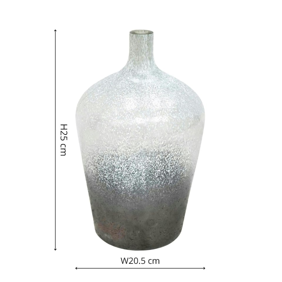 image 1 of Verre Stem Frosted Vase Gold
