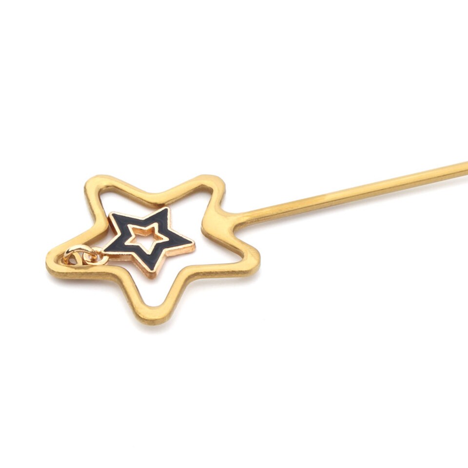 image 1 of Glim Glam Tea Spoons Set 18/8 Stainless Steel 4pc Teaspoon Set Gold Star Christmas Gift | Gold