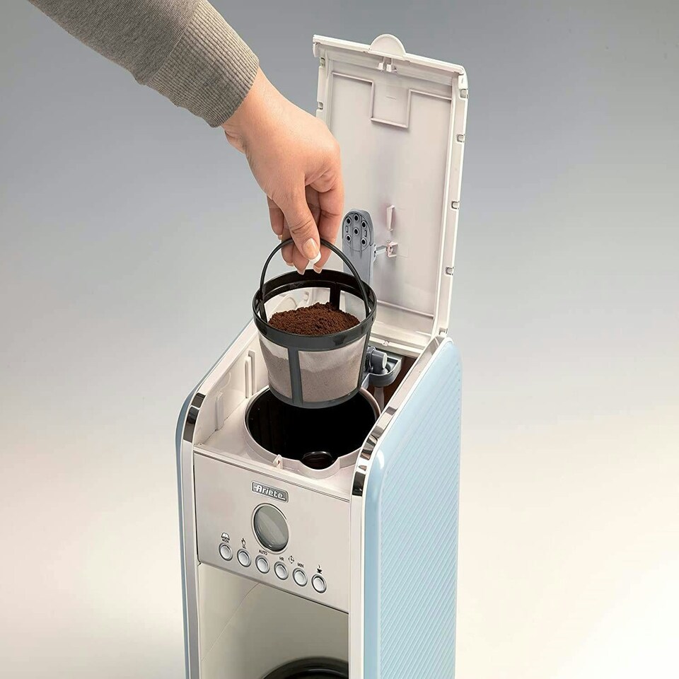 image 1 of Ariete 1342/05 Vintage Retro Filter Coffee Machine, 24 Hour Timer, Blue