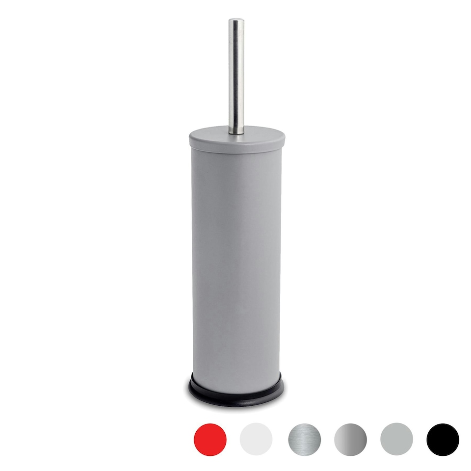 image 1 of Harbour Housewares Round Toilet Brush - Matt Grey Grey