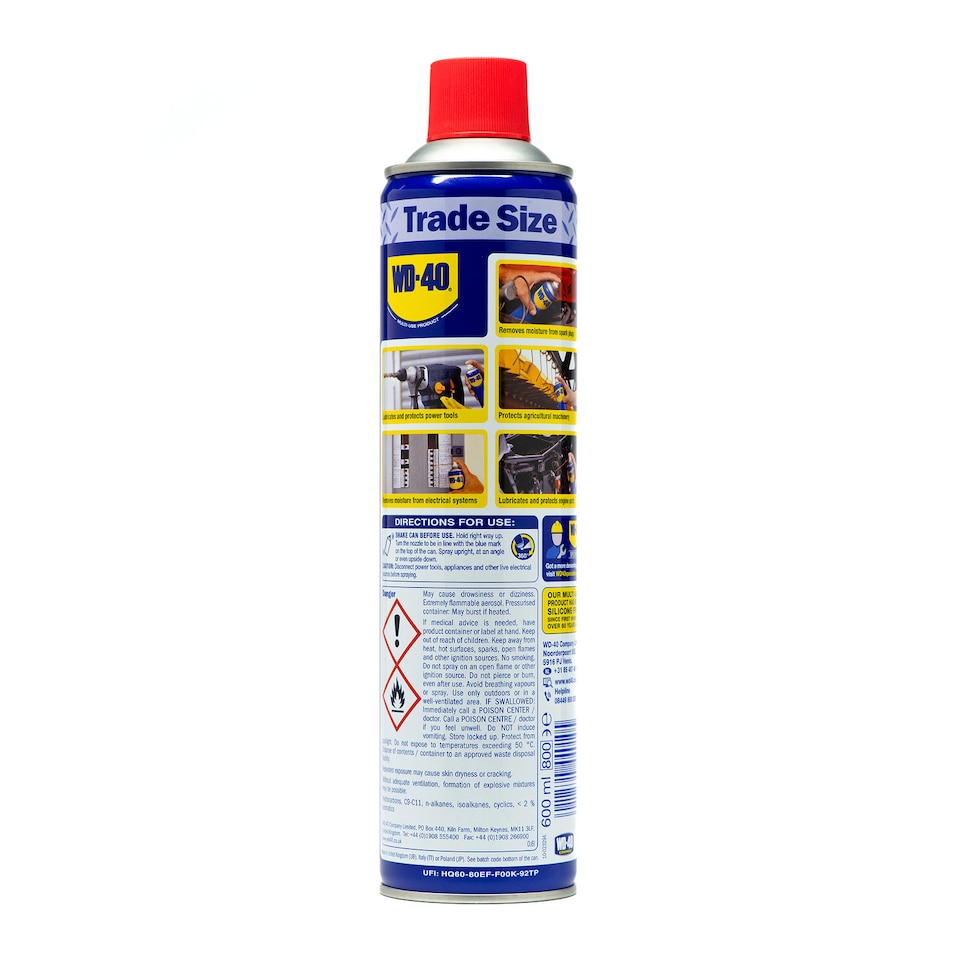 image 1 of WD-40 Original Multi-Use Lubricant Spray Clean & Protect Metal from Rust, 600ml, 2 Pack