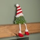 image 1 of 48cm Red and White Christmas Tree Sitting Gonk with Dangly Legs and Striped Hat