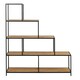 image 2 of Seaford Bookcase with 4 Shelves and 1 Drawer in Black and Oak