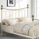 image 4 of Hampstead Traditional Style Metal Bed Frame | White | White & Brass | King