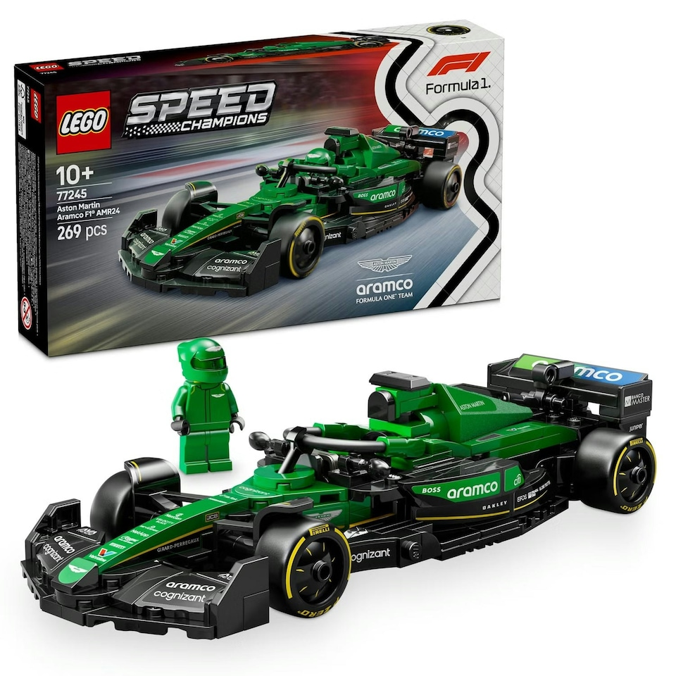 image 1 of LEGO Speed Champions Aston Martin Aramco F1 AMR24 Race Car (77245)