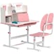 image 1 of AIYAPLAY Kids Desk and Chair Set w Tiltable Desktop, Reading Rack | Pink | 2