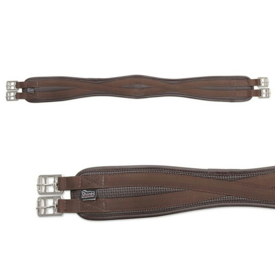 image 1 of Shires Anti-Chafe Horse Girth - Brown - 32in