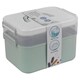 image 3 of Portable Sewing Accessories Box Kit 2 Layer Storage Organiser Trays Carry Handle | Multi | Mint Green