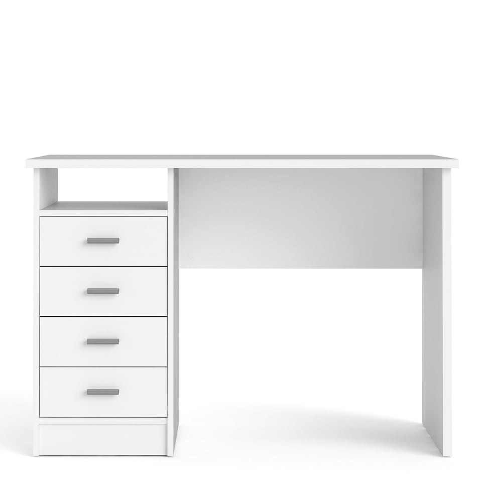 image 1 of Function Plus 4 Drawer Desk in White
