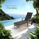 image 8 of Sun Lounger - 6-position backrest, weather and UV-resistant, soft pillow, two wheels | Cream | nature/dark grey | 1