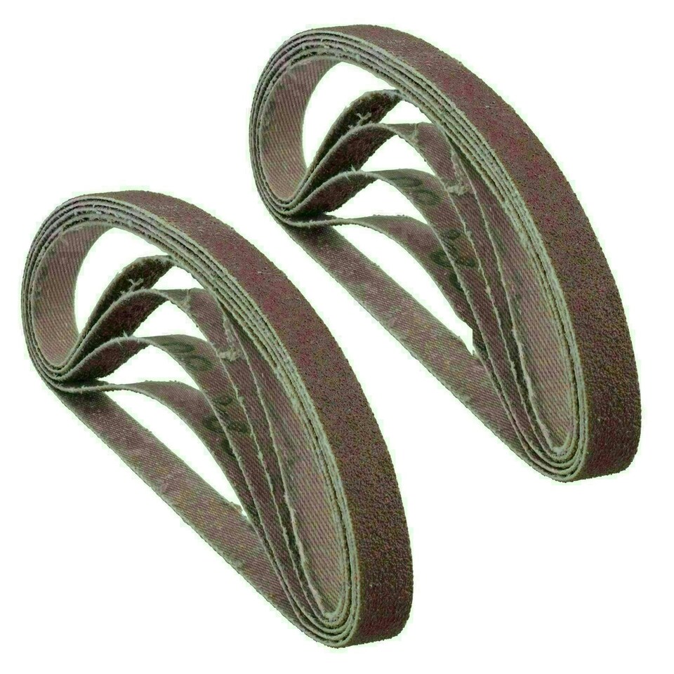 image 1 of 330mm x 10mm Mixed Grit Durable Abrasive Sanding Power File Belts Sander 10pk