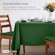 image 8 of Homescapes Plain Cotton Dark Green Tablecloth - 178 x 305 cm | Green | 178cm x 305cm (70" x 120")