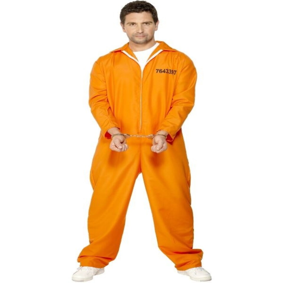 Escaped Prisoner Costume - Orange - with Boiler Suit - 29535M