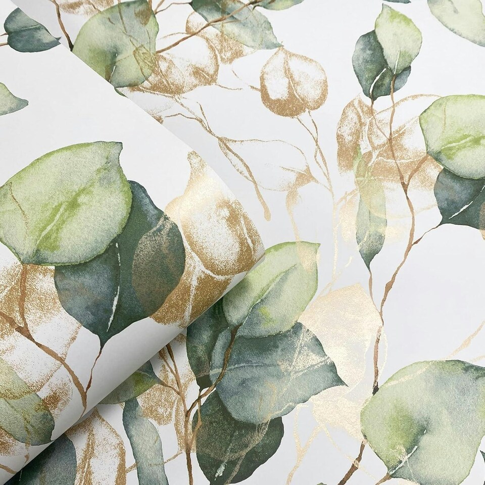 image 1 of Eucalyptus Green Wallpaper Green