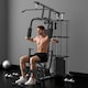 image 2 of HOMCOM Multifunction Home Gym Weight Training Station Machine Black