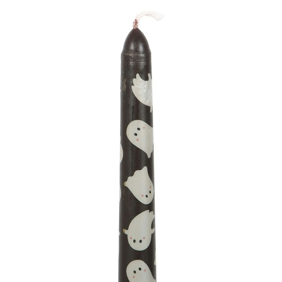 image 1 of Something Different Sweet Ghost Candle Holder - White/Black - One Size