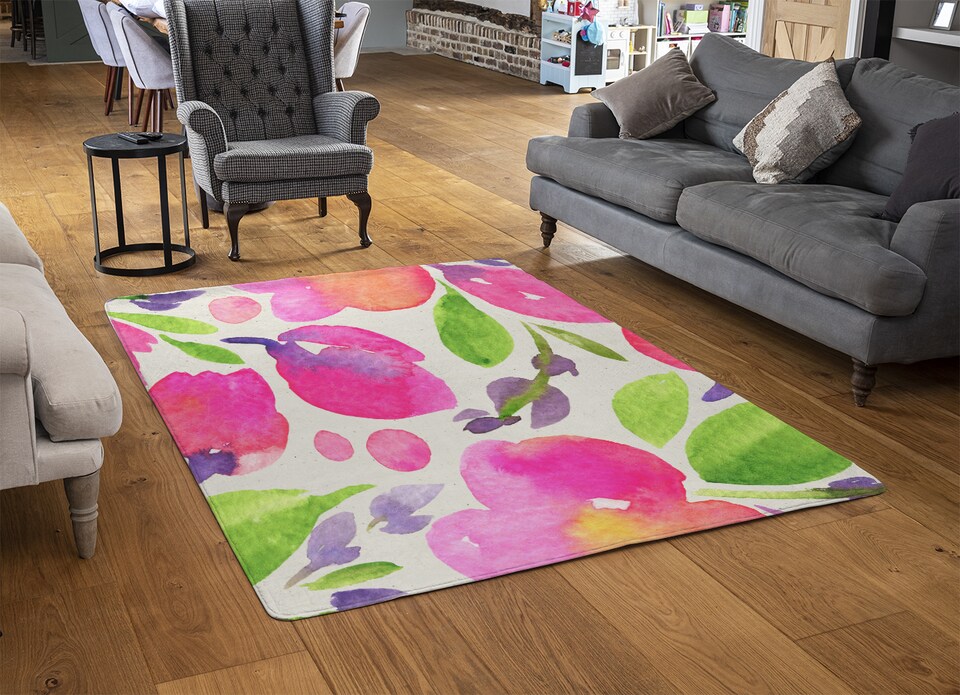 image 1 of Botanical Background Designer Rug | Multi