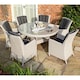 image 1 of 6 Seater Natural Putty Grey Weave Garden Dining Set