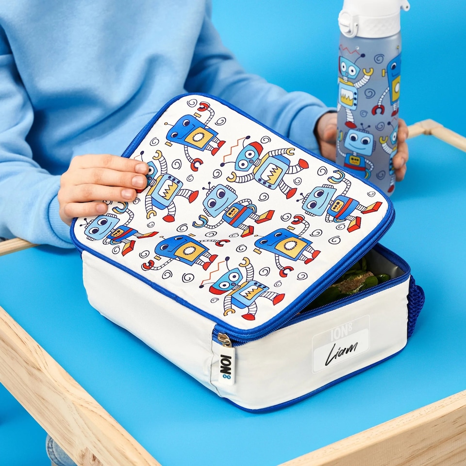 image 1 of Lunch Bag, Insulated, Medium | White | Robots