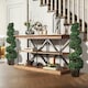 image 2 of Outsunny 2 Pack Artificial Boxwood Spiral Tree Decorative Plant w/ Pot