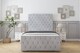 image 1 of Sloomy Watson Silver Naples Bed Frame With 50" Upholstered Headboard 5' King