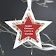 image 5 of Personalised Christmas Wreath Wooden Star Decoration