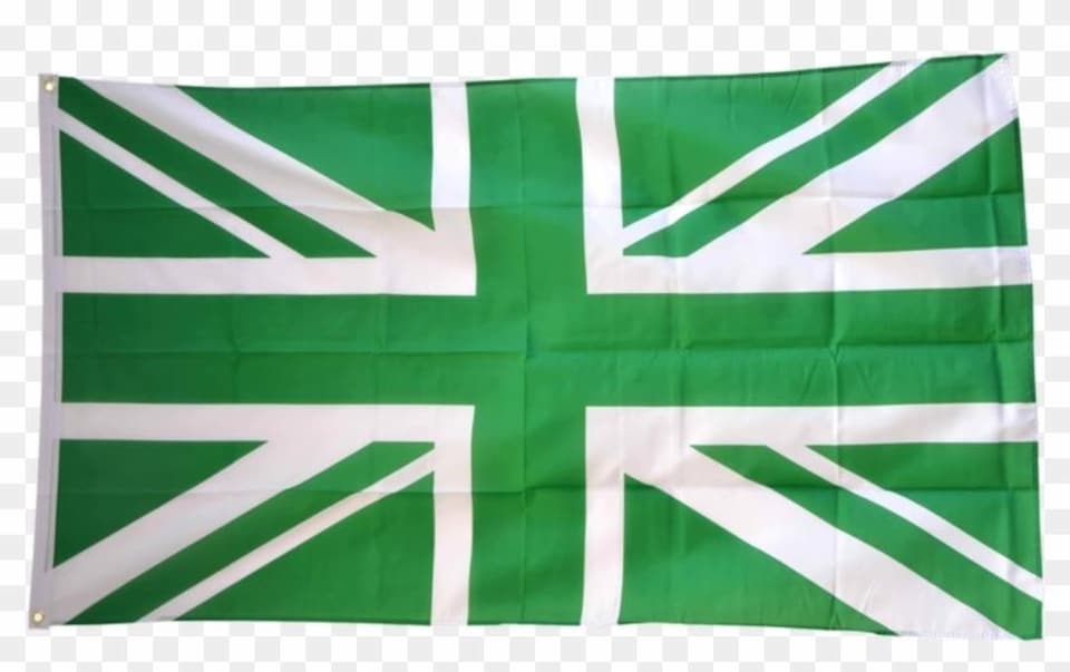 image 1 of Union Jack Flag Green 5x3ft With Eyelets | Multi