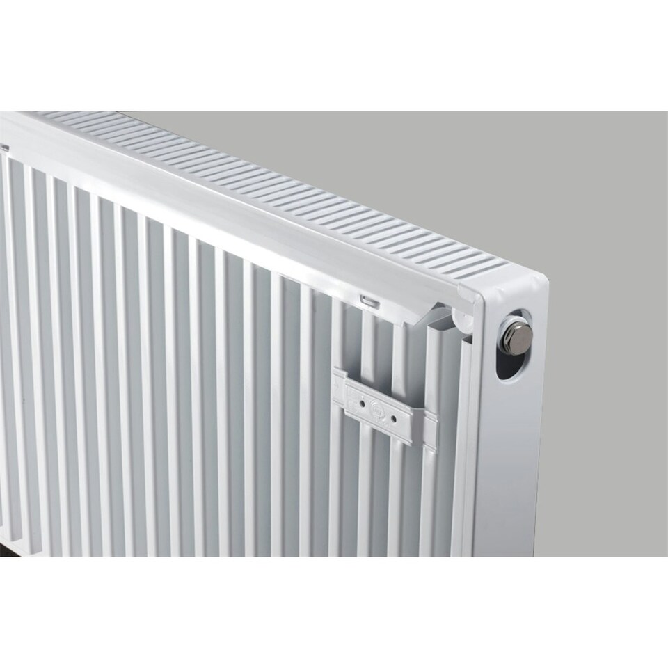 image 1 of 600mm (H) 1800mm (W) - Type 21 Radiator - Double Panel - Single Convector - White Enamel (RAL 9016) (0.6m x 1.8m) (24" x 71")
