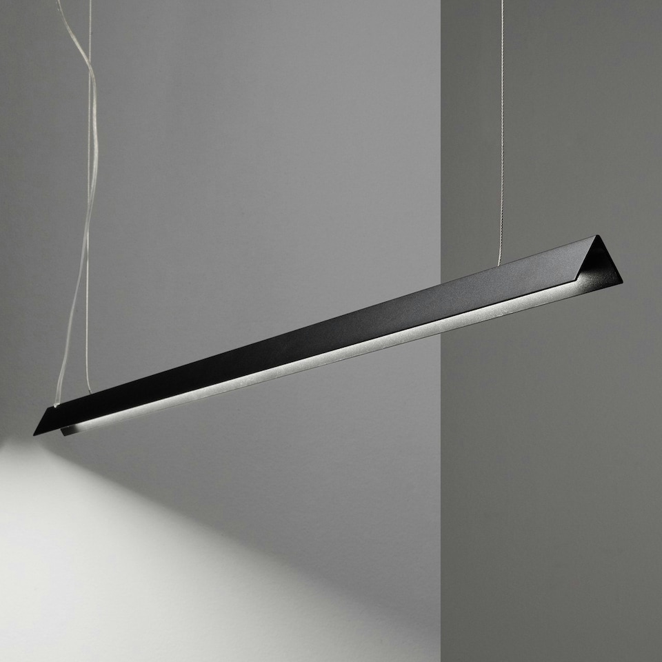 image 1 of V-Line Integrated Led Pendant Ceiling Light Black 3000K