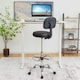 image 7 of COSTWAY Ergonomic Drafting Office Chair w/ Backrest Black