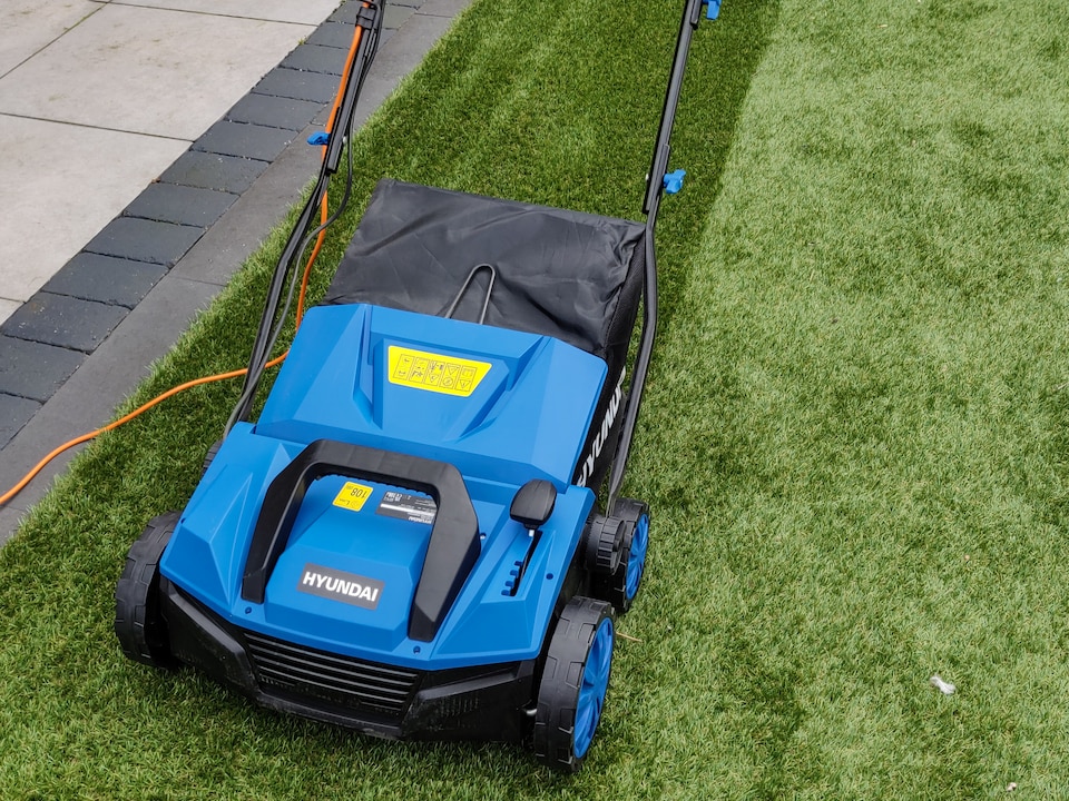 image 1 of Hyundai 1600W 15'' 38cm Artificial Grass Astro Turf Sweeper Multi-use Brush 45L Collection Bag HYSW1600E