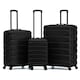 image 6 of Flight Knight Set of 3 Lightweight 4 Wheel ABS Hard Case Suitcases Cabin & Hold Luggage, 100+ Airlines Approved - easyJet, British Airways, Ryanair, Jet2 Grey | Charcoal