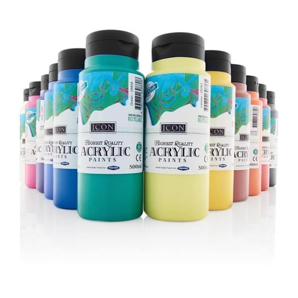 image 1 of Orange Acrylic Paint 500ml by Icon Art