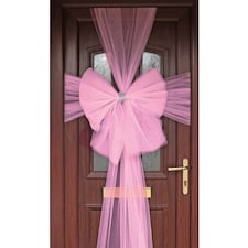 Pink Deluxe Pre-Made Door Bow Decoration