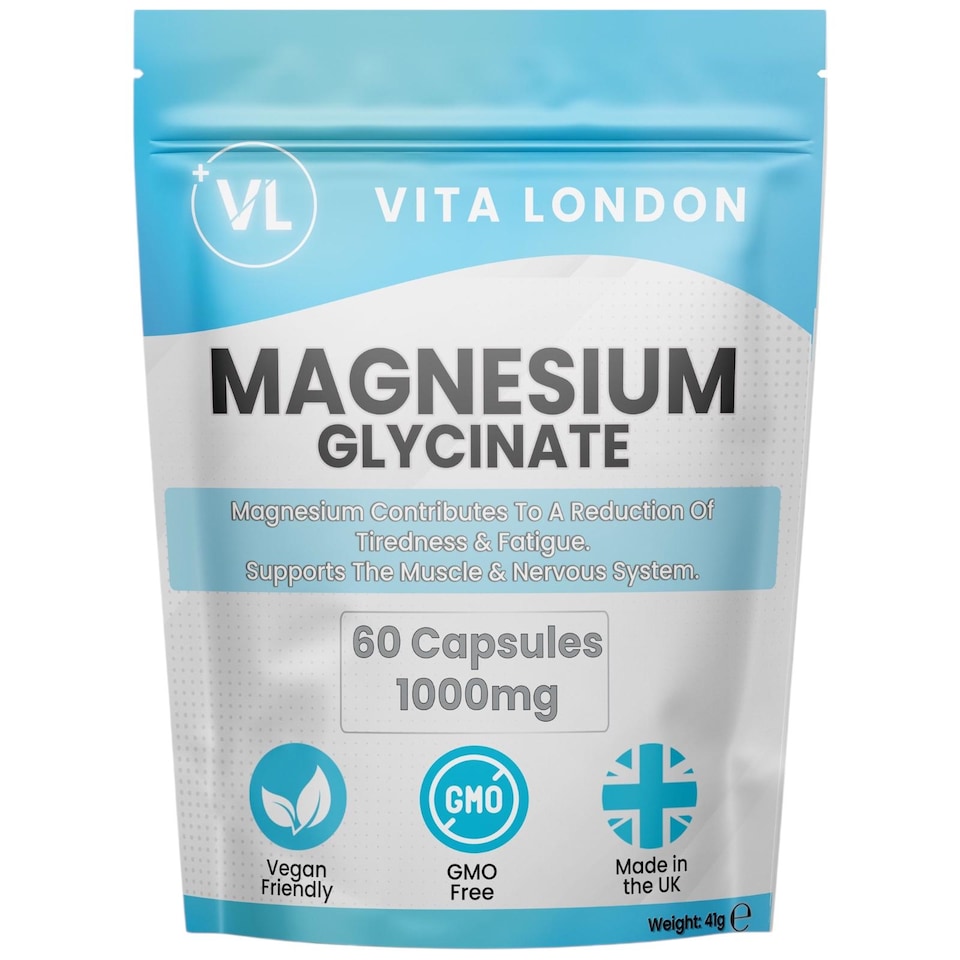 image 1 of Magnesium Glycinate Capsules - 1000mg - High Strength - 60 Capsules