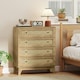 image 9 of HOMCOM Chest of Drawers, 4 Drawer Unit Storage Organiser with Rattan Element