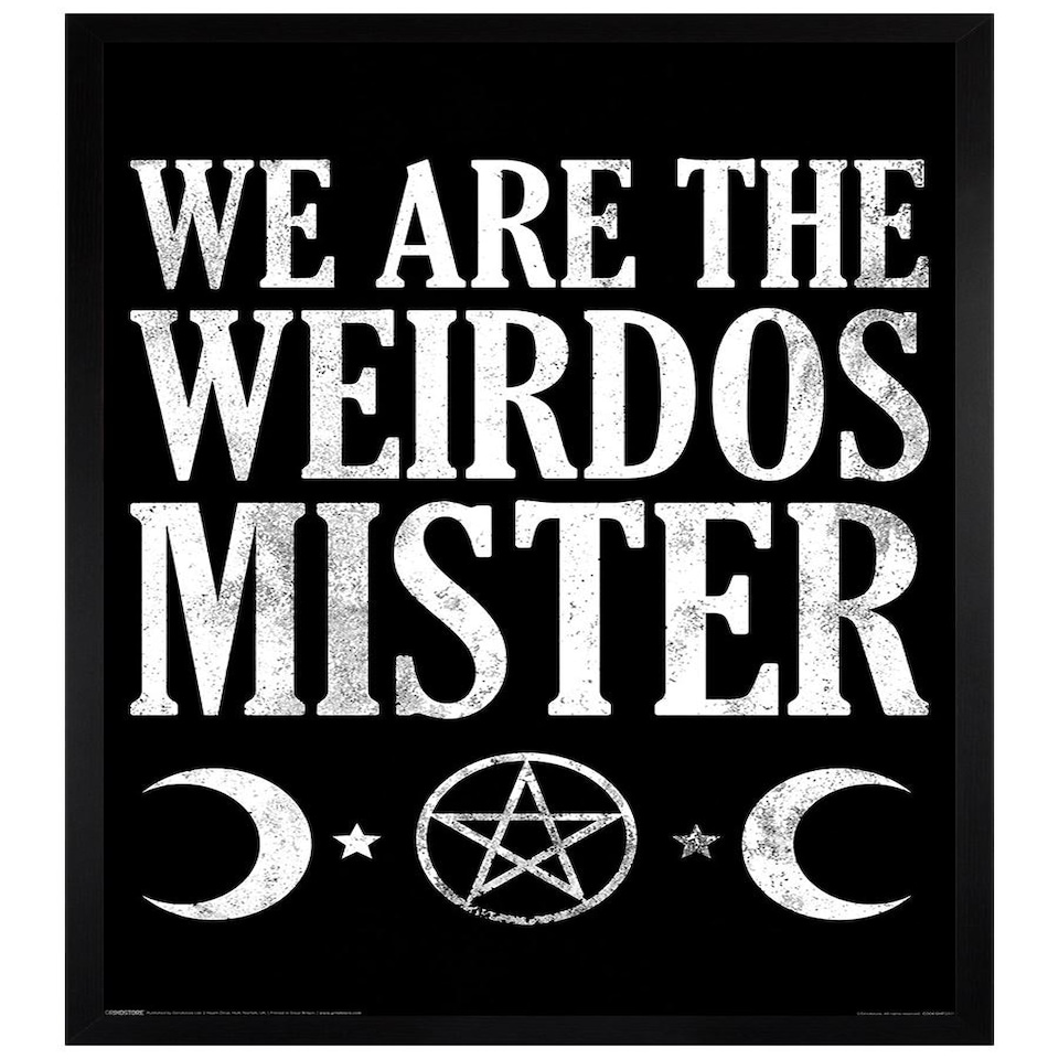 image 1 of Black Wooden Framed We Are The Weirdos Mister Maxi Poster
