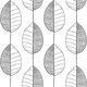 image 2 of Fika Leaf Wallpaper in Black and White Multi
