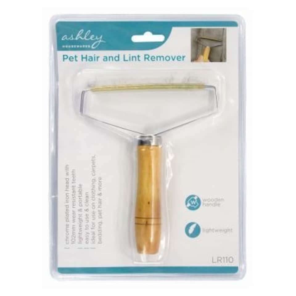 Ashley Metal Pet Hair Remover with Wooden Handle